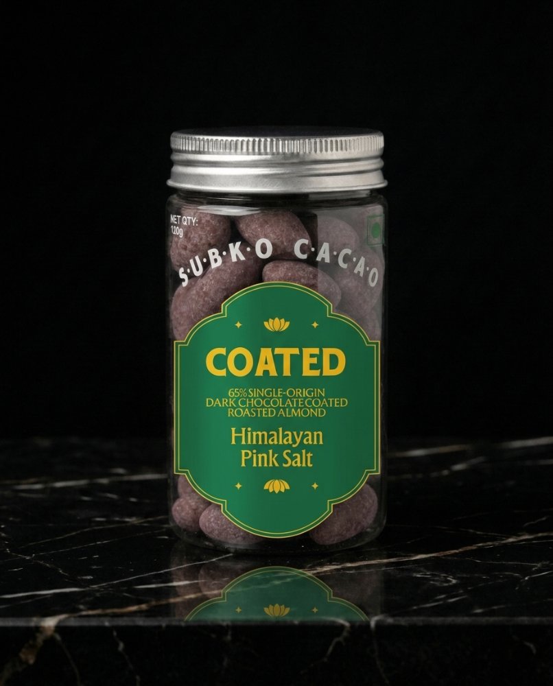 Himalayan Pink Salt Roasted Almonds — Dark Chocolate
