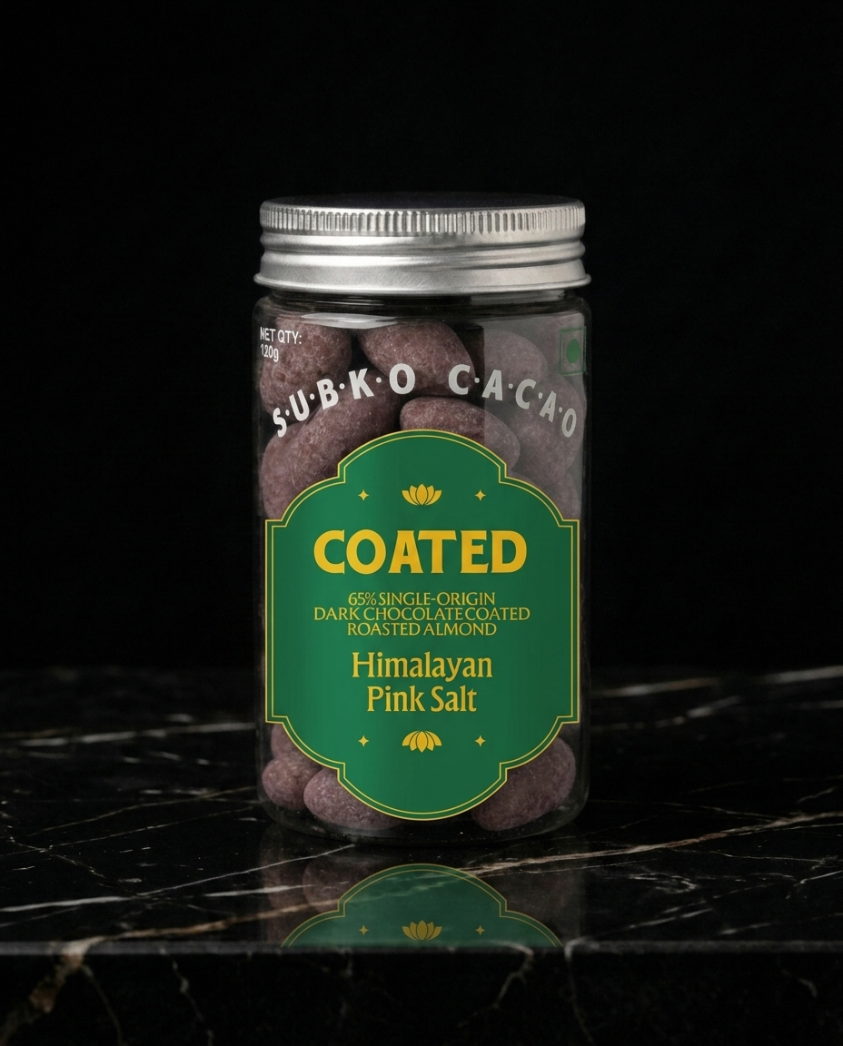 Himalayan Pink Salt Roasted Almonds — Dark Chocolate